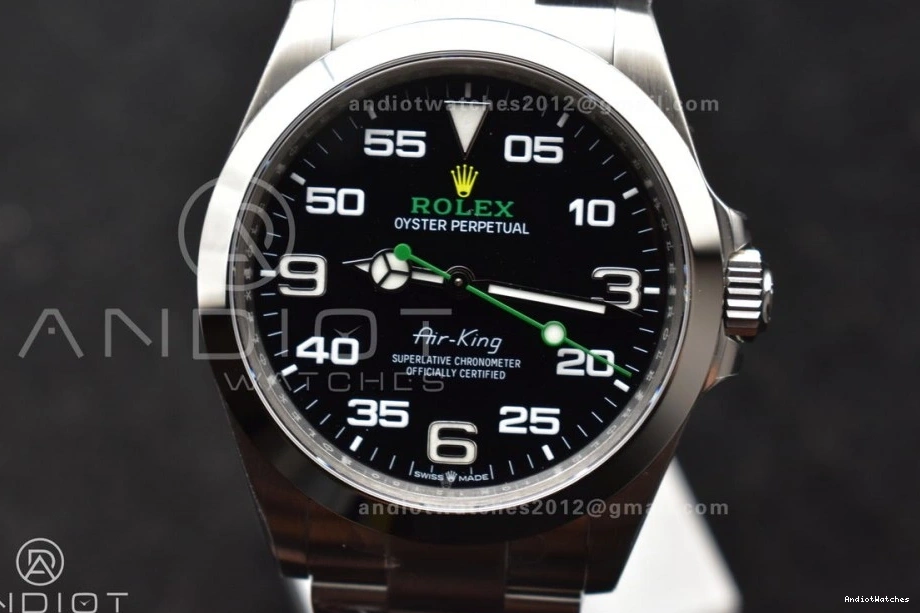 126900 Edition SmoothTexture Bracelet Dial Air-King SS Best 904L Black 509 VS on VSF 1:1 Steel 0127